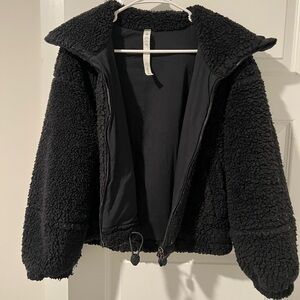 Lululemon Black Teddy Jacket Plush Cropped Style